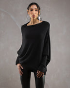 CÉLINE | Maglia Asimmetrica in Maglia Morbida