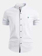 IVÁN | Completo Camicia Collo Coreano e Pantalone Testurizzato