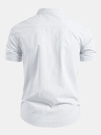 IVÁN | Completo Camicia Collo Coreano e Pantalone Testurizzato