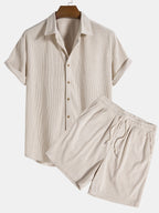 LEÓN | Completo Camicia Testurizzata e Shorts