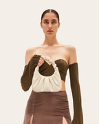 IVORY | Borsa Hobo Plissettata