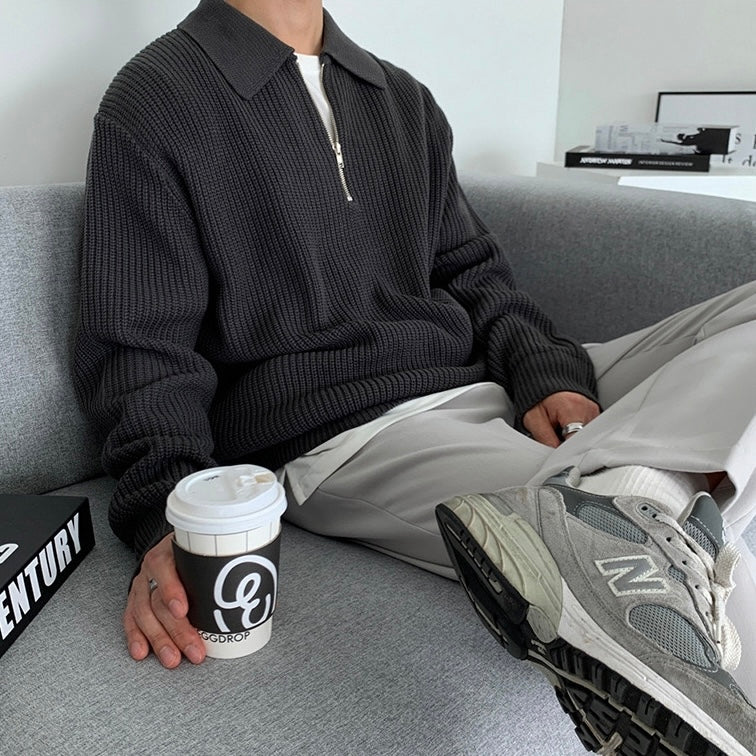 MAGLIA CONTI | Maglione Mezza Zip Cotone