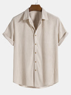 MARCEL | Camicia di Velluto a Coste a Manica Corta