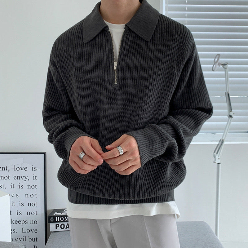 MAGLIA CONTI | Maglione Mezza Zip Cotone