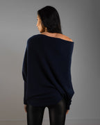 AMÉLIE | Maglia Asimmetrica Blu Navy