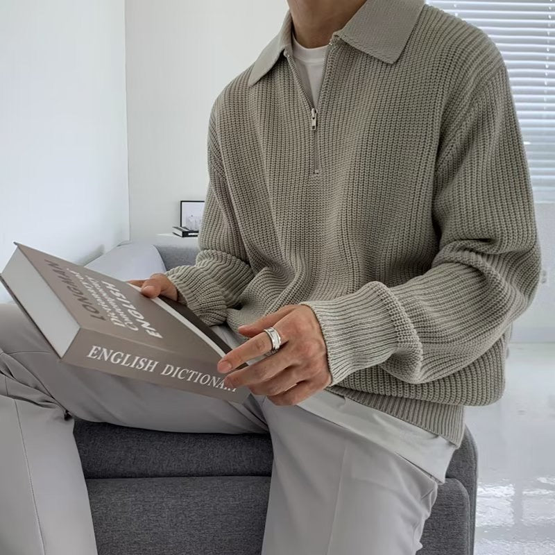 MAGLIA CONTI | Maglione Mezza Zip Cotone