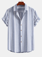 DIEGO | Completo Camicia a Righe e Pantalone di Lino