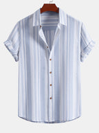 DIEGO | Completo Camicia a Righe e Pantalone di Lino