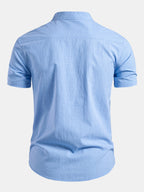 IVÁN | Completo Camicia Collo Coreano e Pantalone Testurizzato