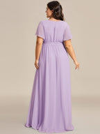 LEORA™ | Abito da Damigella in Chiffon con Scollo a V
