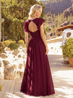 LILYANA™ | Abito da Damigella in Chiffon Elegante