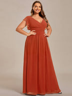 LILYANA™ | Abito da Damigella in Chiffon Elegante