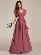LILYANA™ | Abito da Damigella in Chiffon Elegante