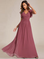 LILYANA™ | Abito da Damigella in Chiffon Elegante