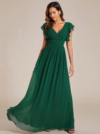 LILYANA™ | Abito da Damigella in Chiffon Elegante