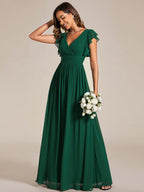 LILYANA™ | Abito da Damigella in Chiffon Elegante
