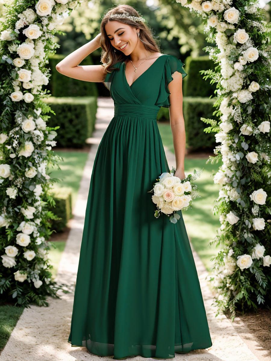 LILYANA™ | Vestido de Dama de Honor en Gasa Elegante