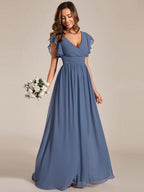 LILYANA™ | Abito da Damigella in Chiffon Elegante