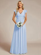 LILYANA™ | Abito da Damigella in Chiffon Elegante