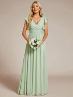 LILYANA™ | Abito da Damigella in Chiffon Elegante