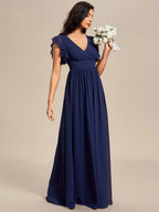 LILYANA™ | Abito da Damigella in Chiffon Elegante