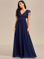 LILYANA™ | Abito da Damigella in Chiffon Elegante
