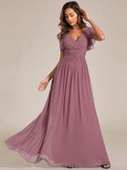 LILYANA™ | Abito da Damigella in Chiffon Elegante