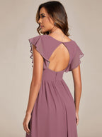 LILYANA™ | Abito da Damigella in Chiffon Elegante