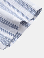 DIEGO | Completo Camicia a Righe e Pantalone di Lino