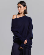 AMÉLIE | Maglia Asimmetrica Blu Navy