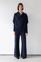 AMÉLIE | Maglia Asimmetrica Blu Navy