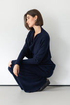 AMÉLIE | Maglia Asimmetrica Blu Navy