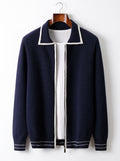 FILO NOBILE | Cardigan Merino Polo Contrast