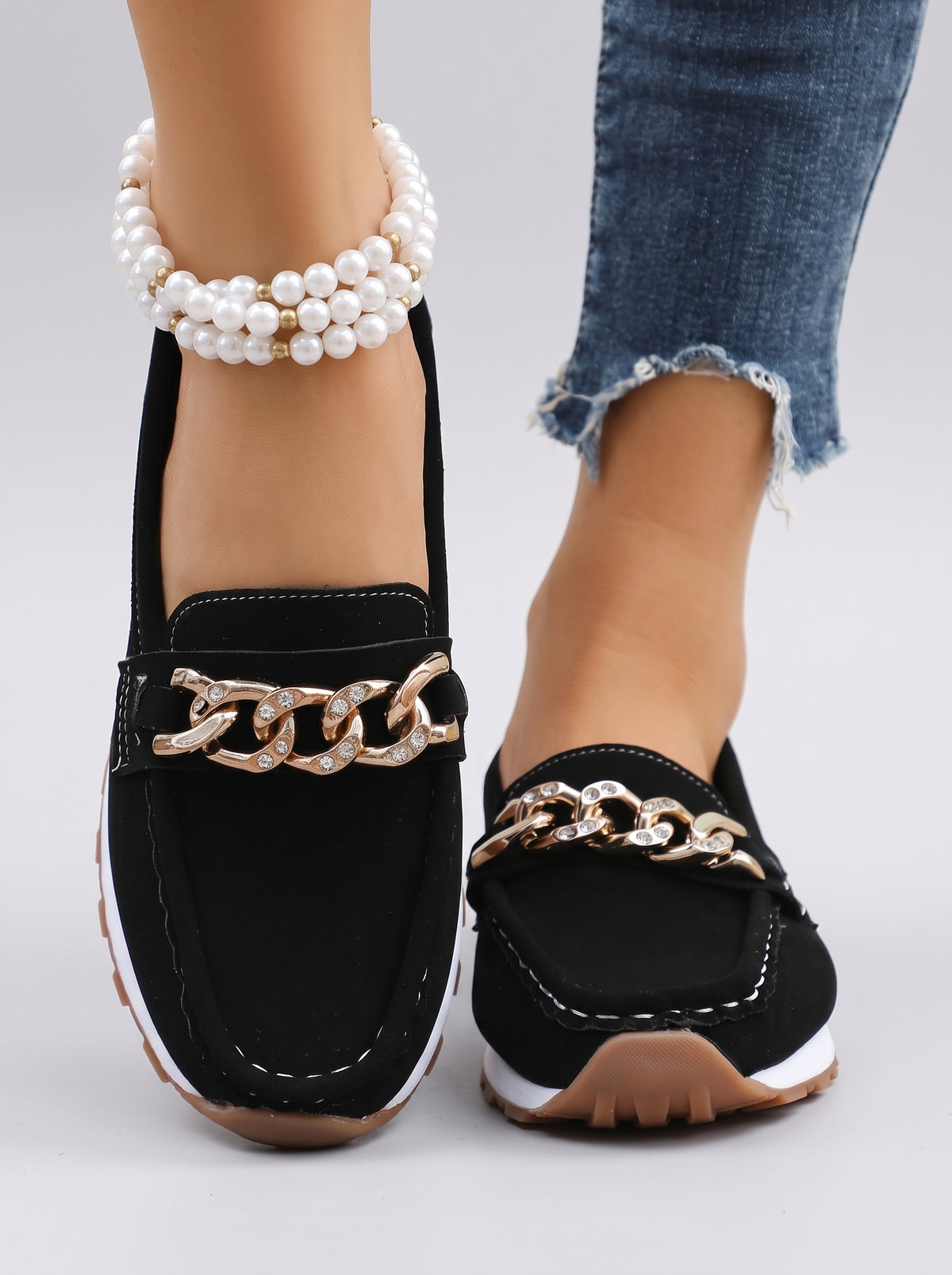 BIANCA | Mocassini con Catena – Eleganza e Comfort
