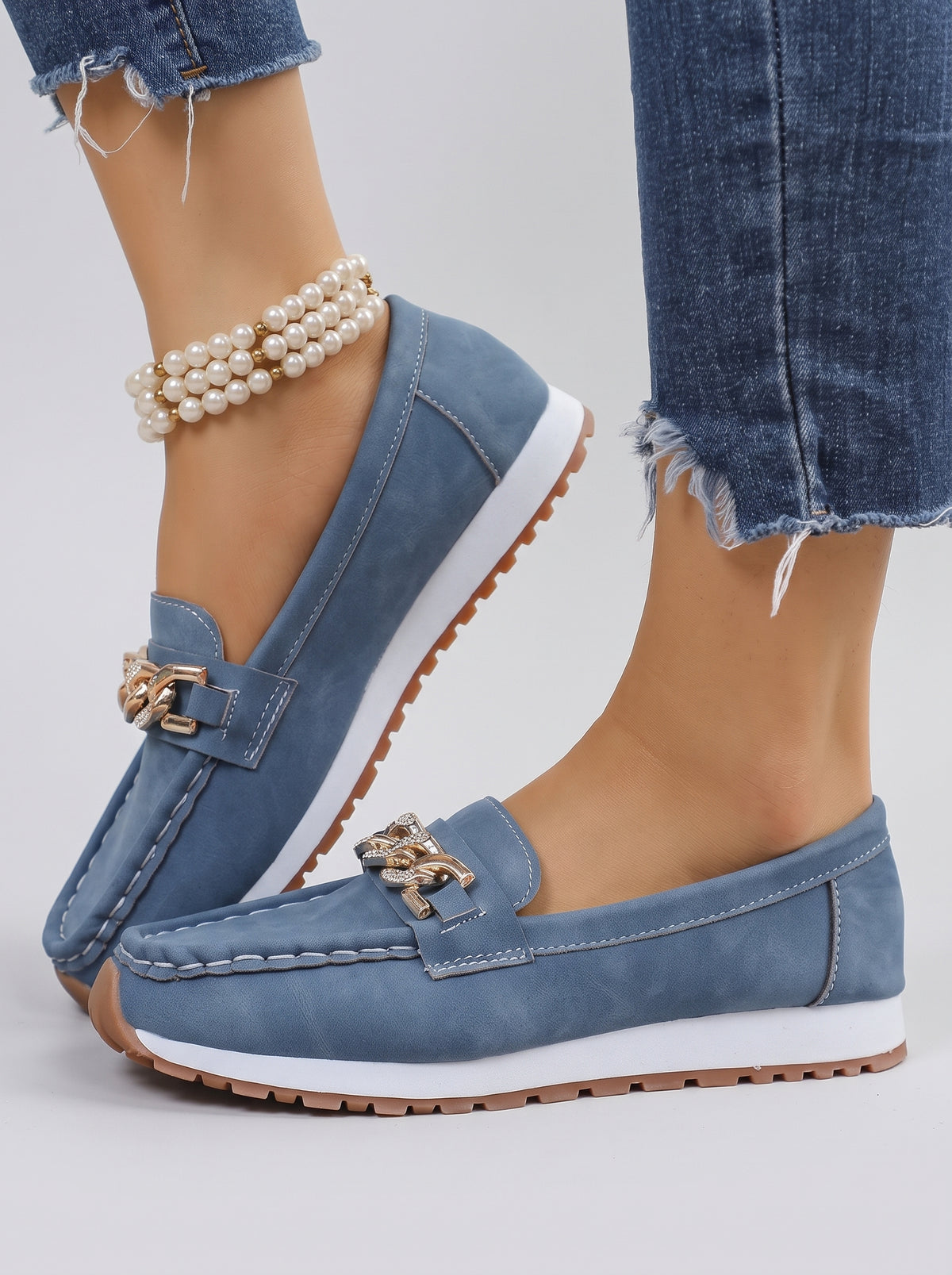 BIANCA | Mocassini con Catena – Eleganza e Comfort