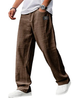 KAEL | Pantaloni vintage ampi, dritti e traspiranti in Cotone e Lino