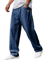 KAEL | Pantaloni vintage ampi, dritti e traspiranti in Cotone e Lino