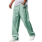 KAEL | Pantaloni vintage ampi, dritti e traspiranti in Cotone e Lino