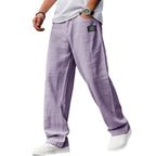 KAEL | Pantaloni vintage ampi, dritti e traspiranti in Cotone e Lino