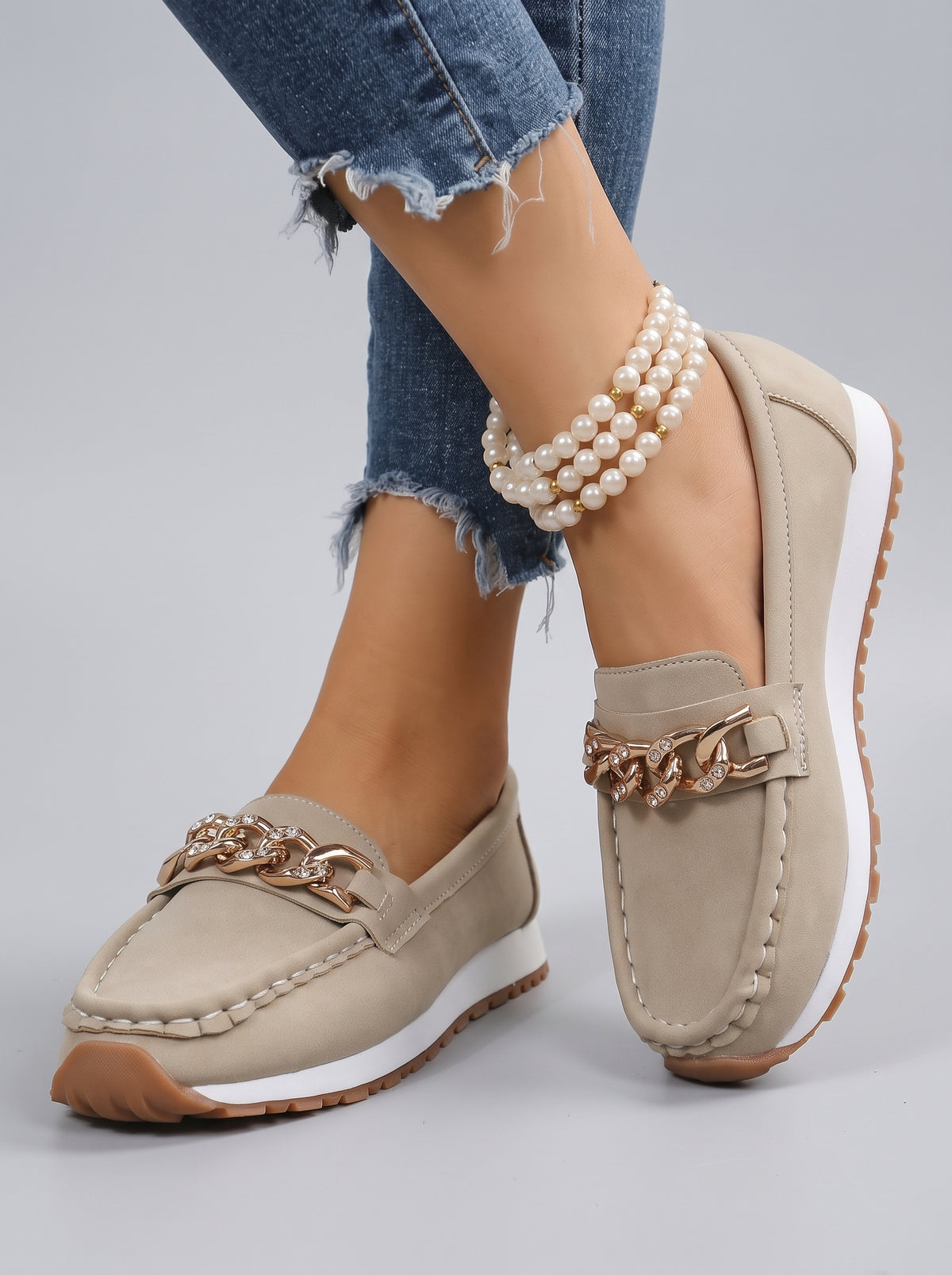 BIANCA | Mocassini con Catena – Eleganza e Comfort