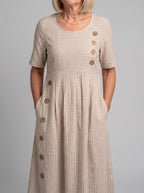 JULIA | Abito midi a righe