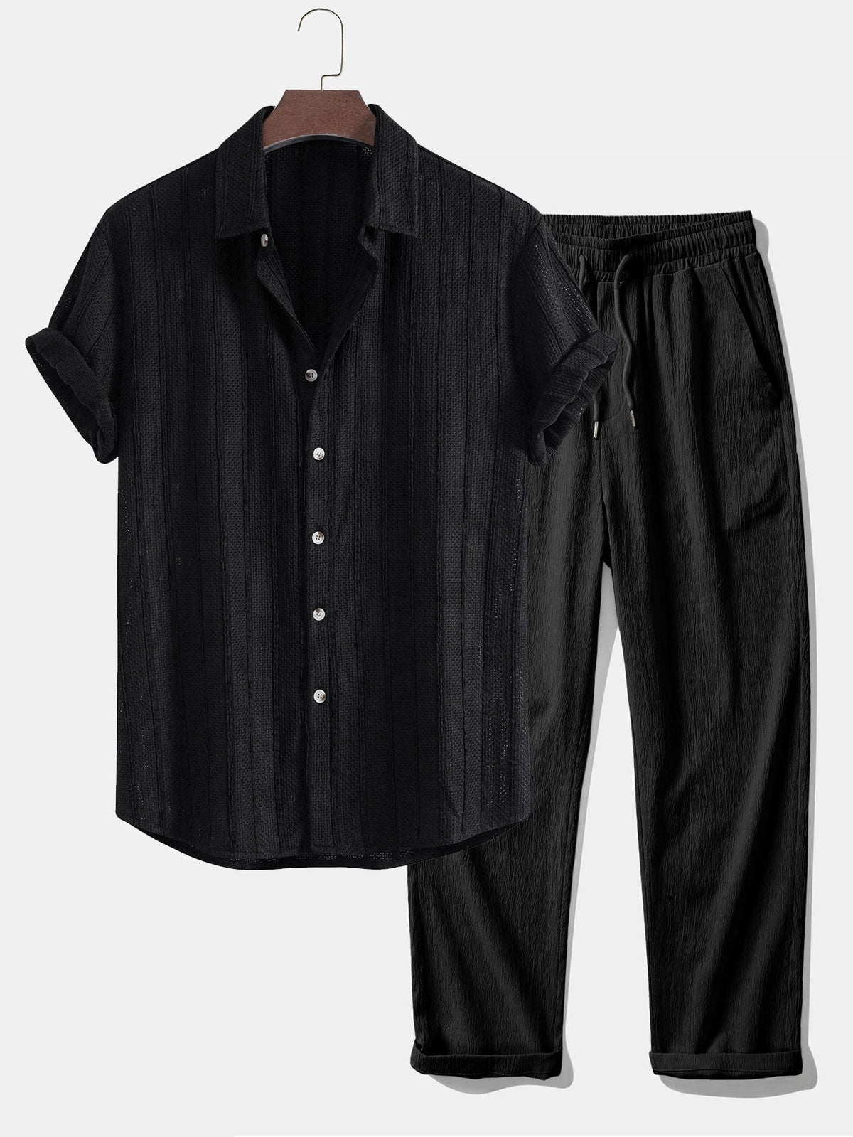 HUGO | Completo Camicia Testurizzata e Pantalone Dritto