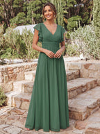 LILYANA™ | Abito da Damigella in Chiffon Elegante