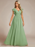 LILYANA™ | Abito da Damigella in Chiffon Elegante