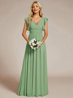 LILYANA™ | Abito da Damigella in Chiffon Elegante