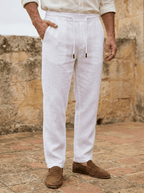 ANDRE FERRÁN | Pantalone di Lino Bordeaux