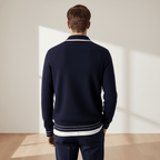 FILO NOBILE | Cardigan Merino Polo Contrast