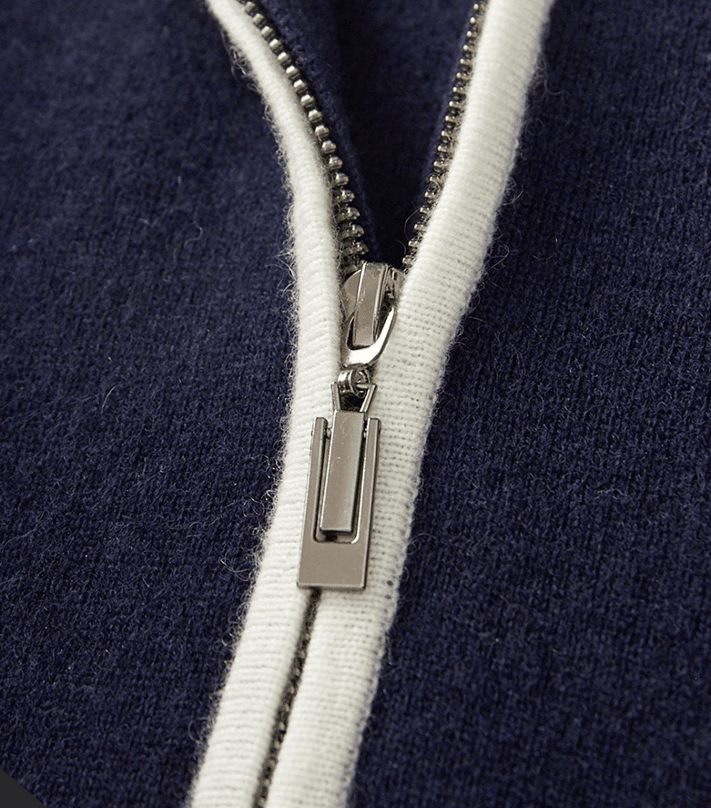 FILO NOBILE | Cardigan Merino Polo Contrast