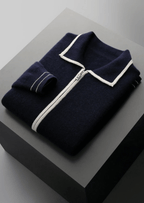 FILO NOBILE | Cardigan Merino Polo Contrast