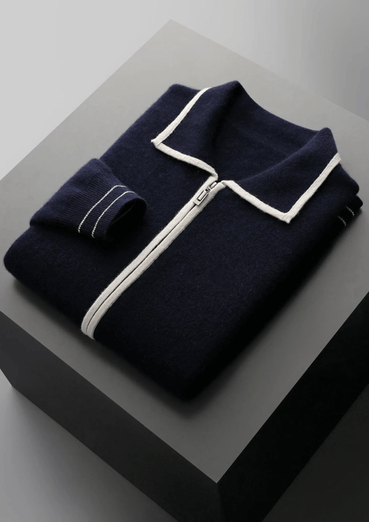 FILO NOBILE | Cardigan Merino Polo Contrast